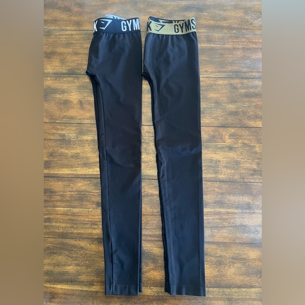 Bundle of 2 Gymshark Black Seamless Leggings Size S